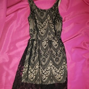 ❤Short black lace dress